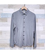 Tidewater Building Group LINKSOUL Jersey Knit Button Down Shirt Gray Men... - $34.64