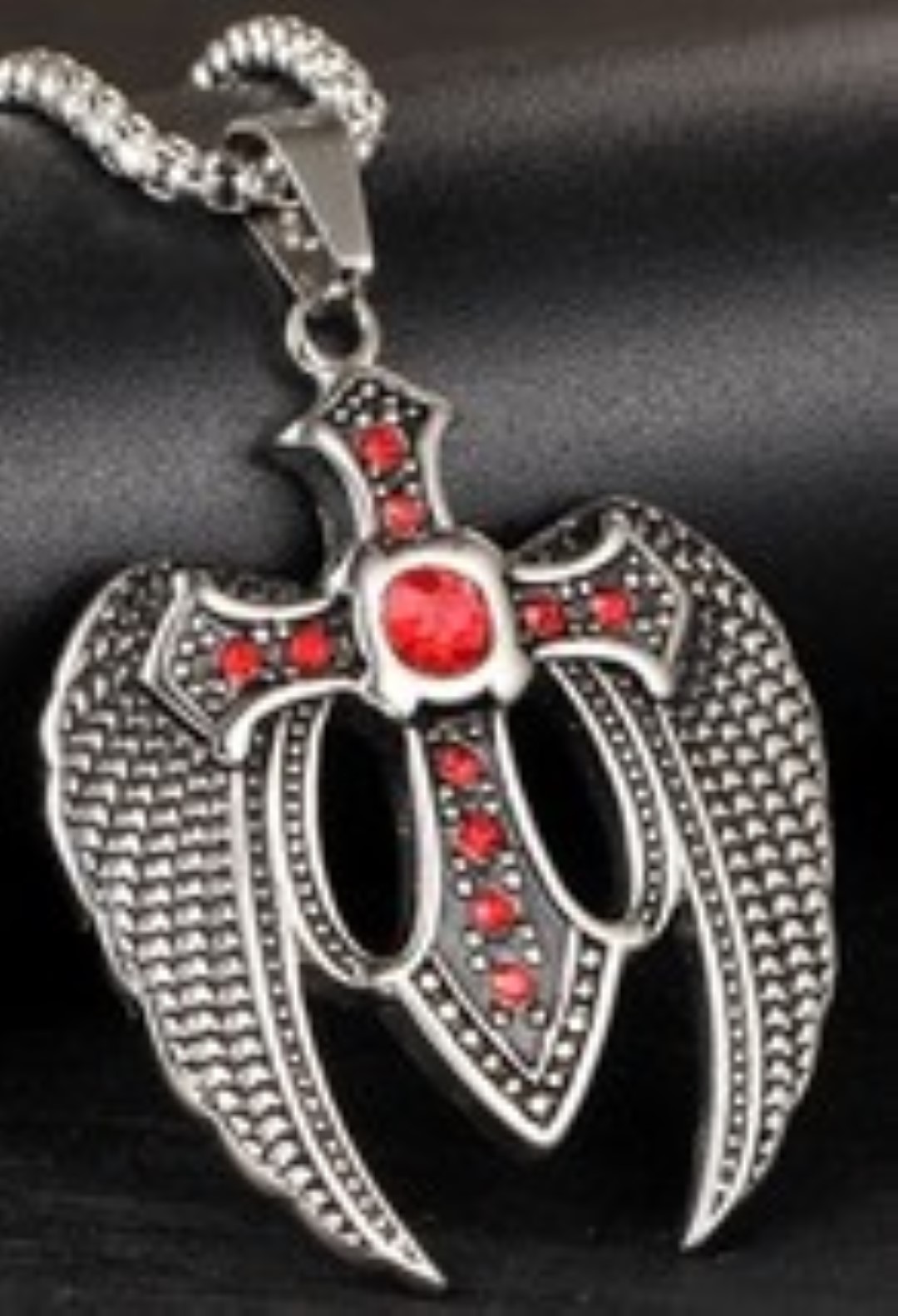 Christian Angel Wings Cross Necklace w/Chain