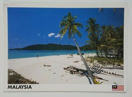 Postcard Malaysia Beach Island Paradise Emerald Green Water Palm Trees - £10.74 GBP