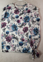 LOFT Blouse Top Womens Size XS Multi Floral 100% Polyester Sleeveless Round Neck - £13.18 GBP