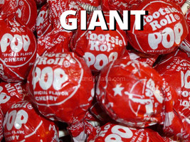 Giant Tootsie Pops CHERRY 42 pops Giant Cherry Tootsie pop lollipop sucker - £26.49 GBP