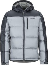 New Marmot Men&#39;s XXL Guides 700-Fill Down Hooded Puffer Jacket Gray Storm - $151.86