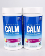 Natural Vitality Calm Magnesium Powder Anti Stress Raspberry Lemon Lot of 2 - £21.58 GBP