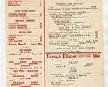 The Paris Restaurant Menu O&#39;Farrell St San Francisco California 1938 - £69.47 GBP