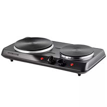 ELECTRIC COUNTERTOP DOUBLE BURNER Cooktop Hot Plate Stove 1700W Cooker Temp - $28.07