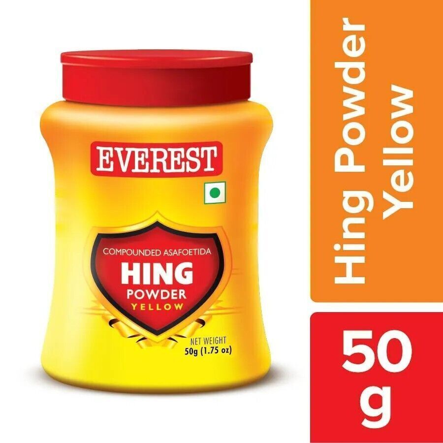 Everest Hing Compounded Asafoetida Powder Yellow 50 grams edible Hing Heeng - $7.98