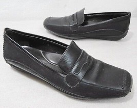 Sesto Meucci 7 Black Leather Loafers Shoes Flats - $32.83