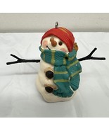 Hallmark 1999 jan karon snowman scarf ornament Xmas vintage - $13.82 CAD
