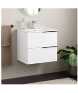 New Glossy White 24&quot; Varina Wall Mounted Single Vanity Set - with Warm O... - $649.95