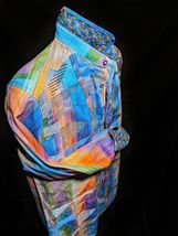 Robert Graham Wallner  Embroidered Colorful Long Sleeve Shirt Size Medium image 8