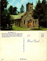 New York(NY) Big Moose Community Chapel Adirondack Mountains Vintage Postcard - £7.50 GBP