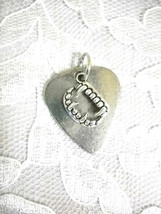 PEWTER GUITAR PICK &amp; ALLOY SILVER VAMPIRE TEETH BITE ME CHARM PENDANT NE... - €12,91 EUR