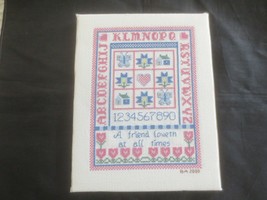 Mounted A FRIEND LOVETH AT ALL TIMES Counted Cross Stitch SAMPLER - 8&quot; x... - £7.96 GBP