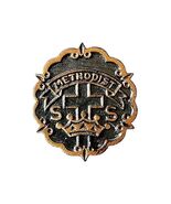 Vintage Methodist Pin Back Button Cross And Crown Collectible Religious ... - €17,13 EUR