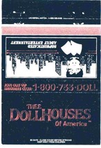 Matchbook Cover Thee Dollhouses Of America Florida Black Red - £1.54 GBP