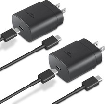 C Charger 2 Pack 25W C Super Fast Charging Block with 6ft USB C Charger Cable Co - £18.45 GBP