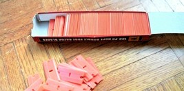100 Pieces 1.5&#39;&#39; HDPE Double Edged Plastic Razor Blades Orange NEW Seale... - $20.28