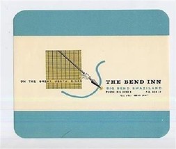 The Bend Inn Luggage Label Swaziland Osutu River Africa Spear - $11.88