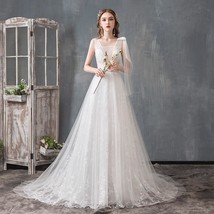 New A-line beautiful Wedding Dress With Small Train - $224.99