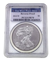 2013-W Argento American Eagle Retromarcia a Prova Di Selezionato PCGS Come PR70 - $180.07