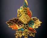 La Scala Buried Treasure Large Maple Leaf Brooch - Triple 22kt gold plated - $57.96