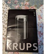 Krups Grinder  Instruction Book / Owners Manual. Manual only - $7.91