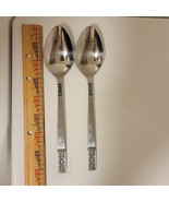 2 Imperial International CORTINA Serving Spoons Stainless Japan 8 1/8&quot; - $20.68 CAD