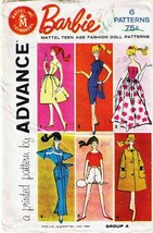 Vintage 1961 BARBIE - Mattel Teen Fashion Doll Wardrobe Pattern 9938-a UNCUT - £14.15 GBP