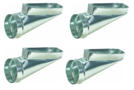 HVAC Register End Boot 4&quot; x 12&quot; x 6&quot; 30-Ga Galv. Steel Imperial GV0668-C... - $64.34