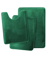 Hunter Green 3PC Bathroom Rug Memory Foam Bath Mat Set  - €63,29 EUR