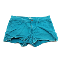 Old Navy Diva Womens Size 4 30&quot; Waist Shorts Cut Off Denim Teal Beach Ca... - £10.45 GBP
