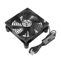 Electronic Cooling Fan With Speed Control, 5V Powered Fan For Receiver Dvr Plays - £22.44 GBP