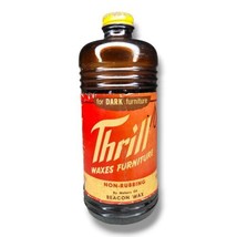 Thrill Bottle Rare Full Size 16 Oz Furniture Wax Beacon Vintage Advertis... - $28.99