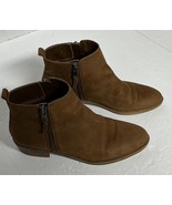 Lauren Ralph Lauren Shira Booties Dark Snuff  Nubuck Ankle Boot 7.5 Nice - $584.42 MXN