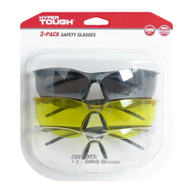 Hyper Tough 3-Pack Safety Glasses with Z87.1 Poly-Carbonate Lens HTS-1133PK - £20.09 GBP
