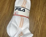 Fila Womens Sports Training Quarter 10pairs White, Multicolor Socks Size... - $16.83