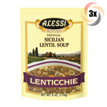 3x Packs Alessi Autentico Premium Lenticchie Sicilian Lentil Soup | 6oz - £17.64 GBP