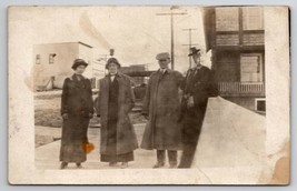 RPPC Half Face Ghosted Man Ladies Handsome Guy Old Car Street Postcard D26 - £30.90 GBP