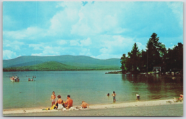 Beach Scene, Silver Lake, Andover, Maine, Vintage Chrome Postcard - £3.86 GBP