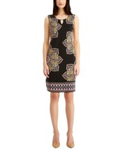 JM Collection Womens Petite Printed Sheath Dress Size P/S Color Black Combo - £34.66 GBP