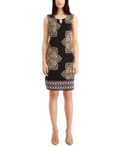 JM Collection Womens Petite Printed Sheath Dress Size P/S Color Black Combo - £34.76 GBP