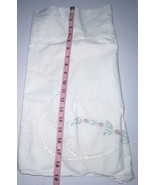 Vintage Imperial Elegance Embroidered Floral  Boho Shabby Valance 82x18 - $29.07