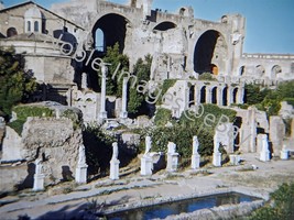 1950 Basilica of Maxentius Vestal Virgins Rome Italy Red-Border Kodachrome Slide - £4.28 GBP