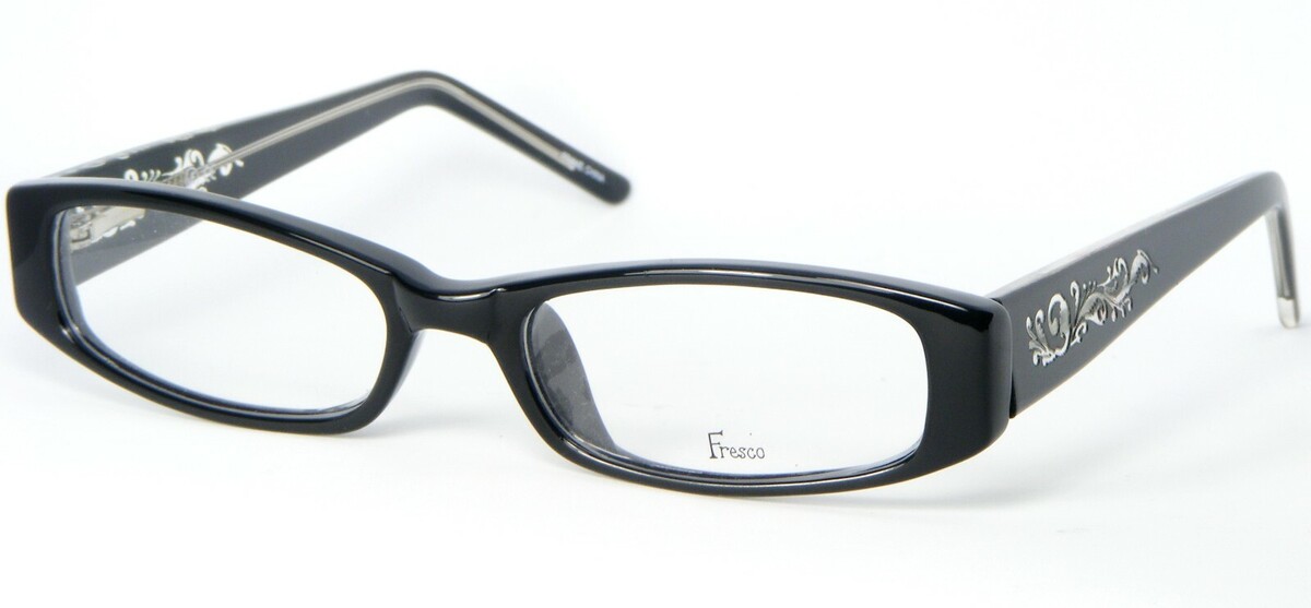 NEW Value Fresco 1 SHINY BLACK EYEGLASSES GLASSES PLASTIC FRAME 50-18-140mm - $54.62