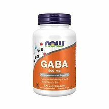 NOW Supplements, GABA (Gamma-Aminobutyric Acid)500 mg + B-6, 200 Count, Veg C... - £18.17 GBP