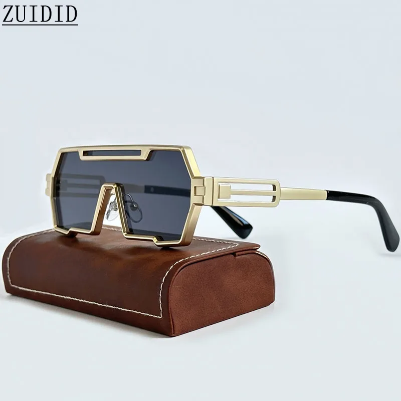 Heavy Metal Steampunk Sunglasses For Men Square Vintage Punk Fashion Glasses Ret - £8.97 GBP