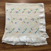 Vintage Baby Morgan Cozy Orlon Balloons Waffle Weave Satin Trim Baby Blanket - £151.86 GBP