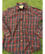 ABERCROMBIE &amp; FITCH Muscle Button Down Red &amp; Blue Plaid Shirt Size Large... - £14.70 GBP
