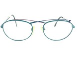 Vintage Meuca MOD.367 C04 Brille Rahmen Blaugrün Blau Rund 70s 60s 54-18... - $46.39