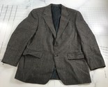 Vintage Polo University Club Blazer Sports Coat Mens 42R Brown Gray Tweed - $93.07